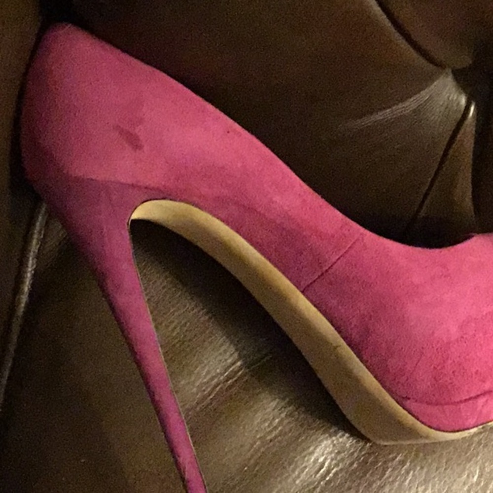 Giuseppe Zanotti magenta suede 6” heel shoes 40 10 - Picture 8 of 9